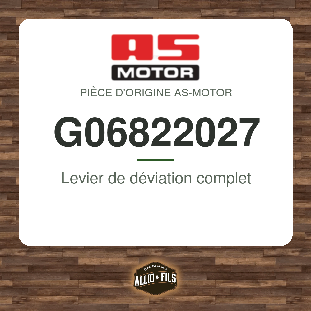 Levier de déviation complet - AS-Motor G06822027