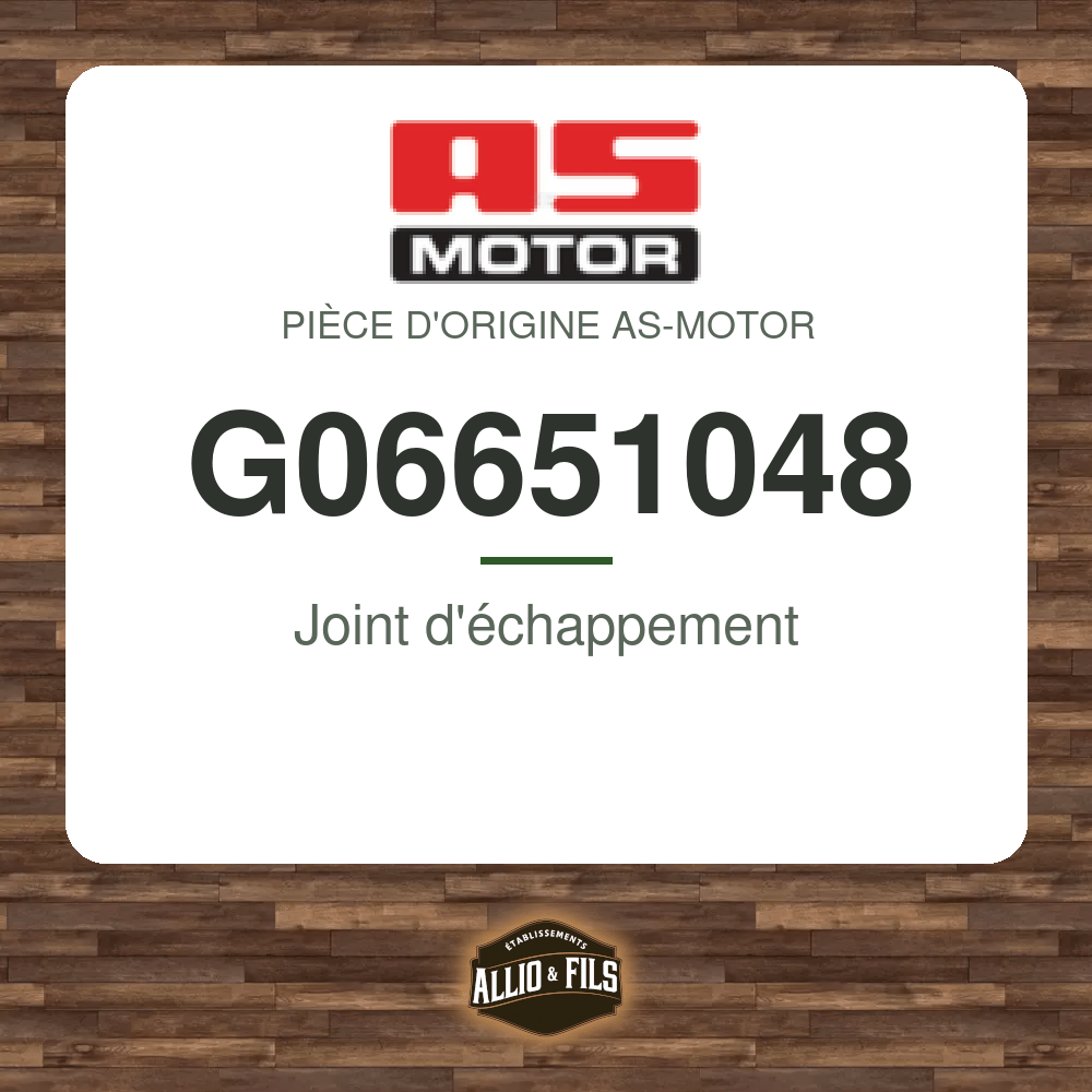 Joint d'échappement - AS-Motor G06651048
