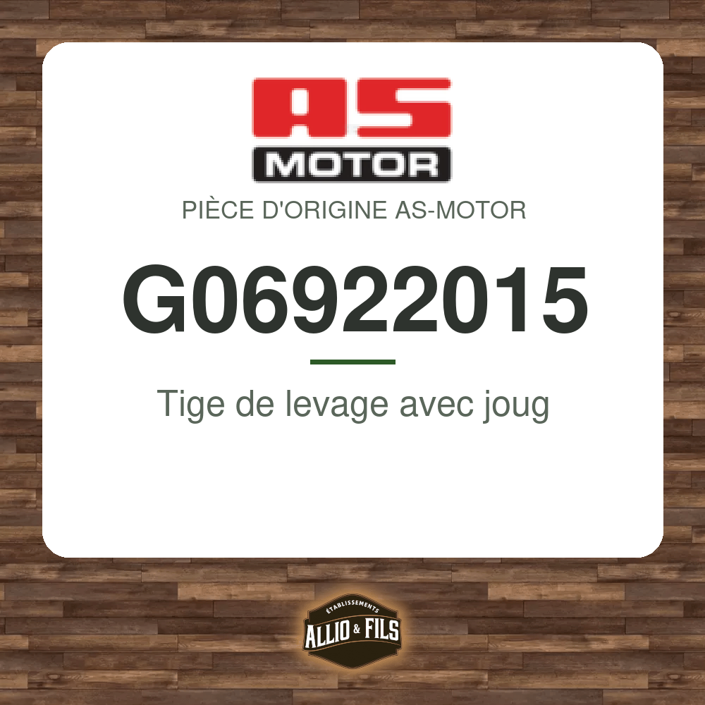 Tige de levage avec joug - AS-Motor G06922015