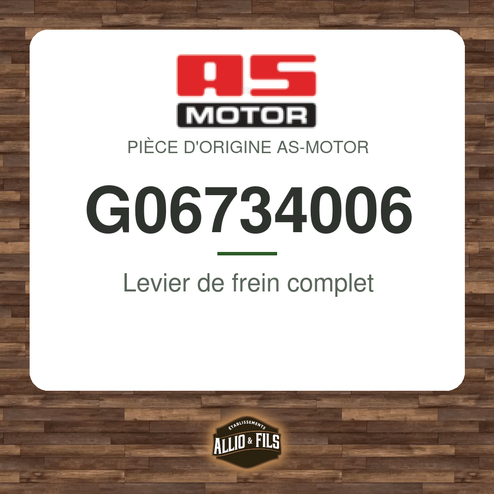 Levier de frein complet - AS-Motor G06734006