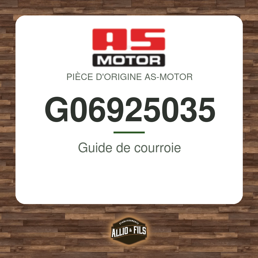 Guide de courroie - AS-Motor G06925035