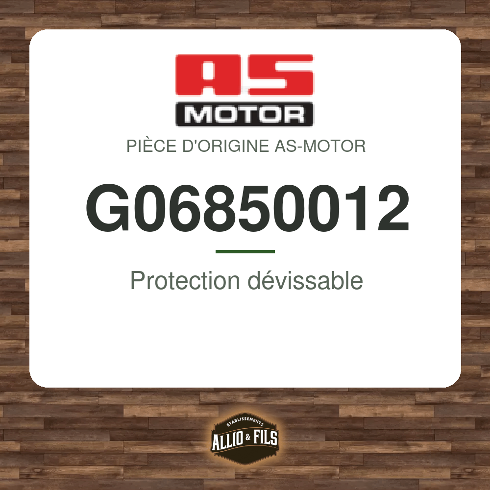 Protection dévissable - AS-Motor G06850012