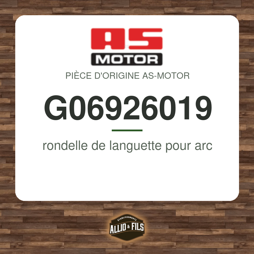 rondelle de languette pour arc - AS-Motor G06926019