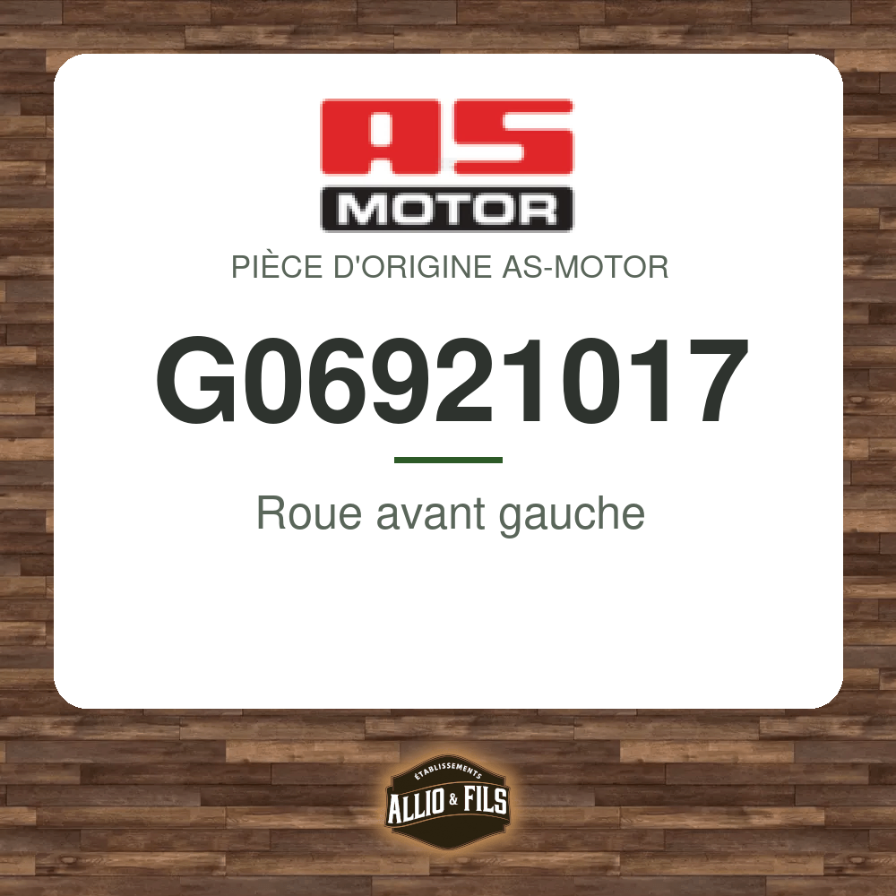 Roue avant gauche - AS-Motor G06921017