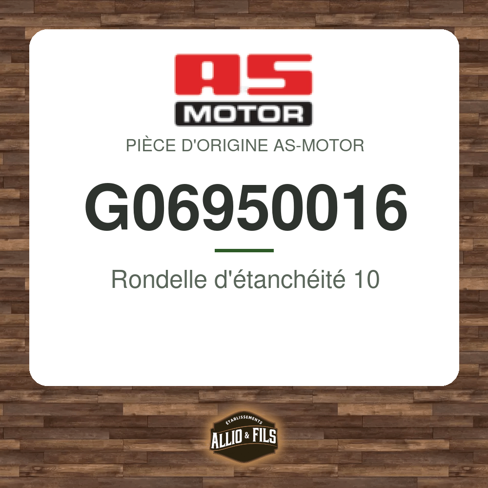 Rondelle d'étanchéité 10 - AS-Motor G06950016