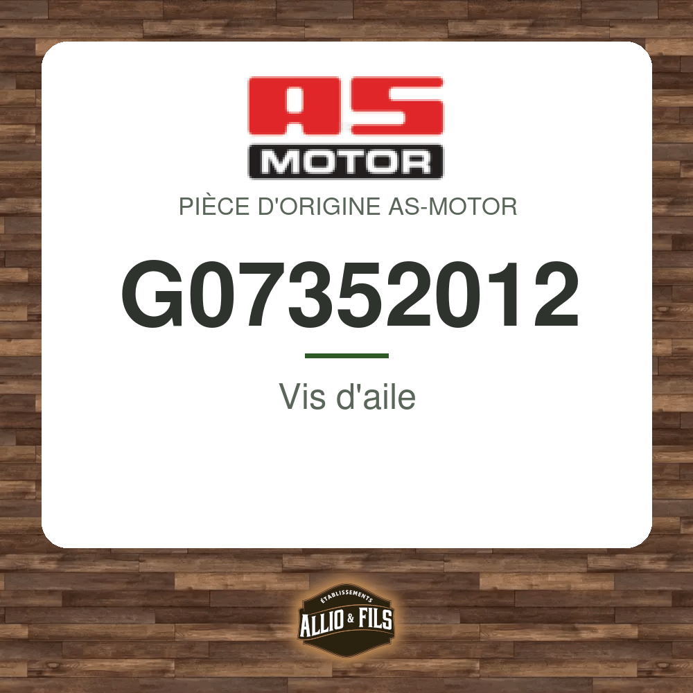 Vis d'aile - AS-Motor G07352012