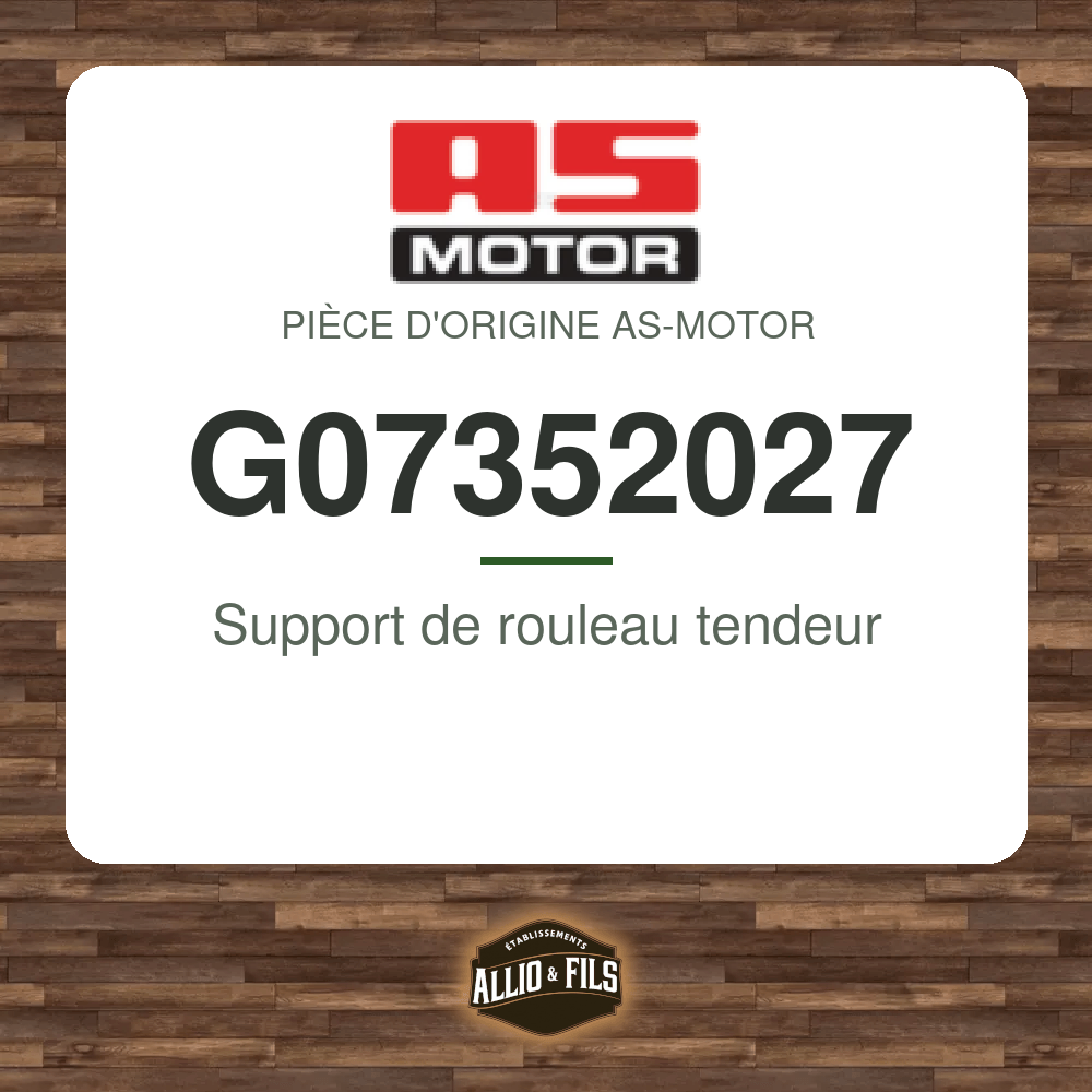 Support de rouleau tendeur - AS-Motor G07352027