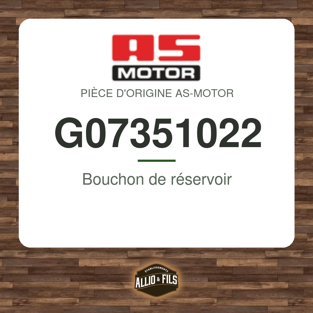 Bouchon de réservoir - AS-Motor G07351022