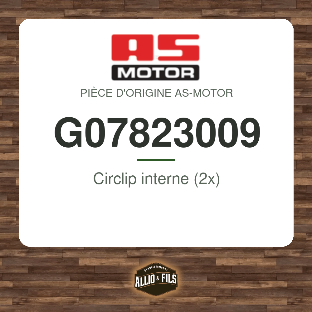 Circlip interne (2x) - AS-Motor G07823009