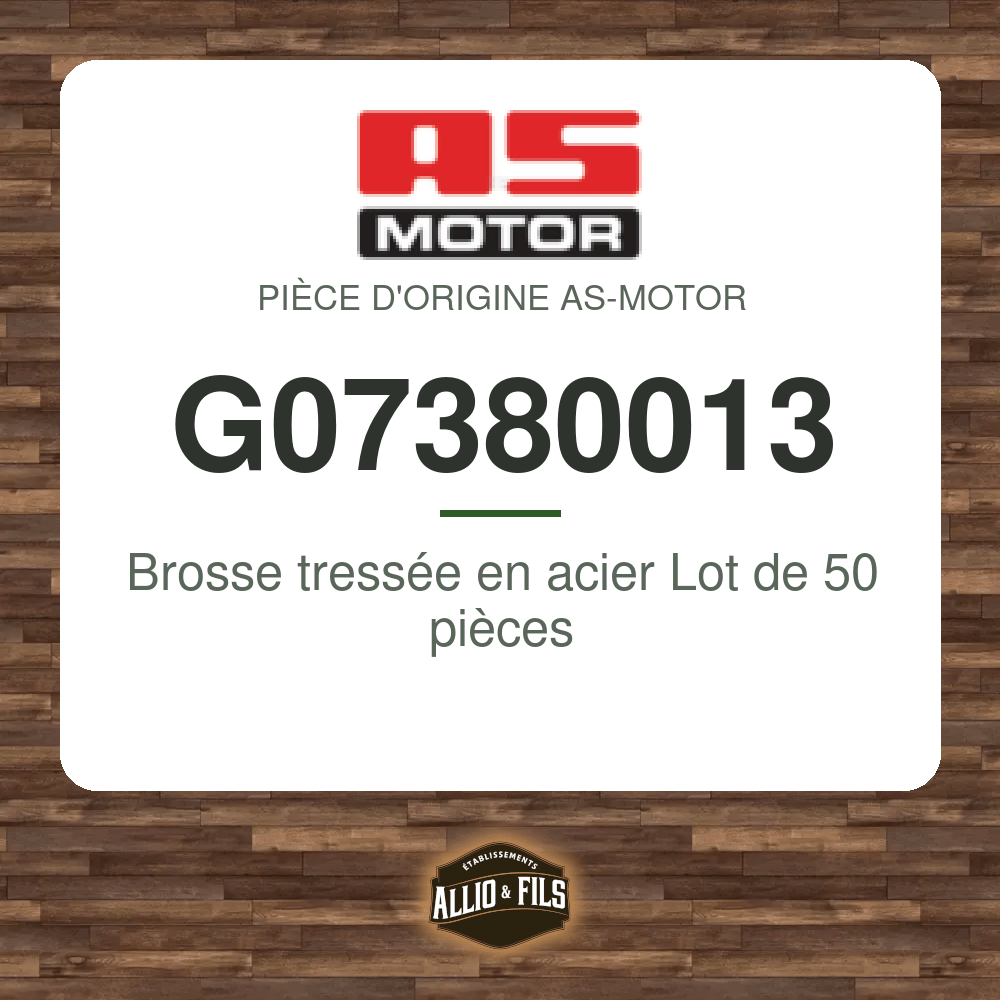 Brosse tressée en acier Lot de 50 pièces - AS-Motor G07380013