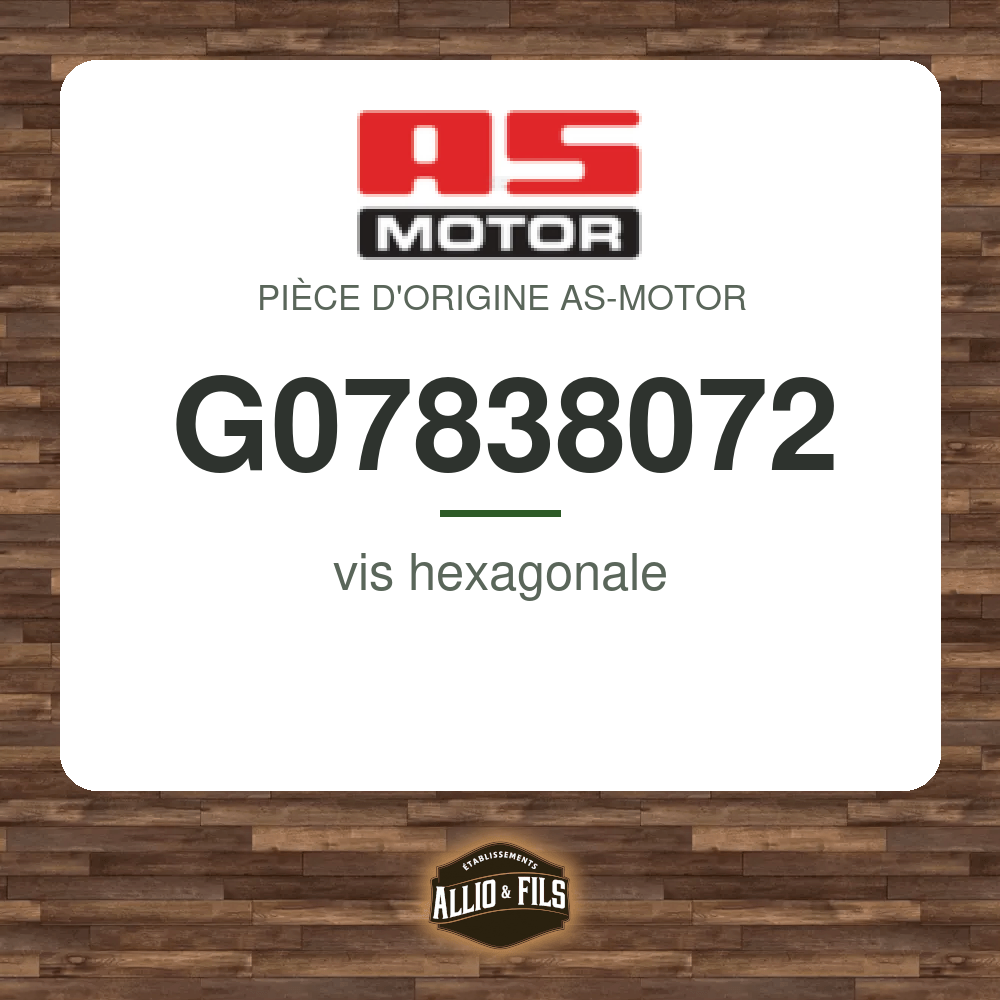 vis hexagonale - AS-Motor G07838072