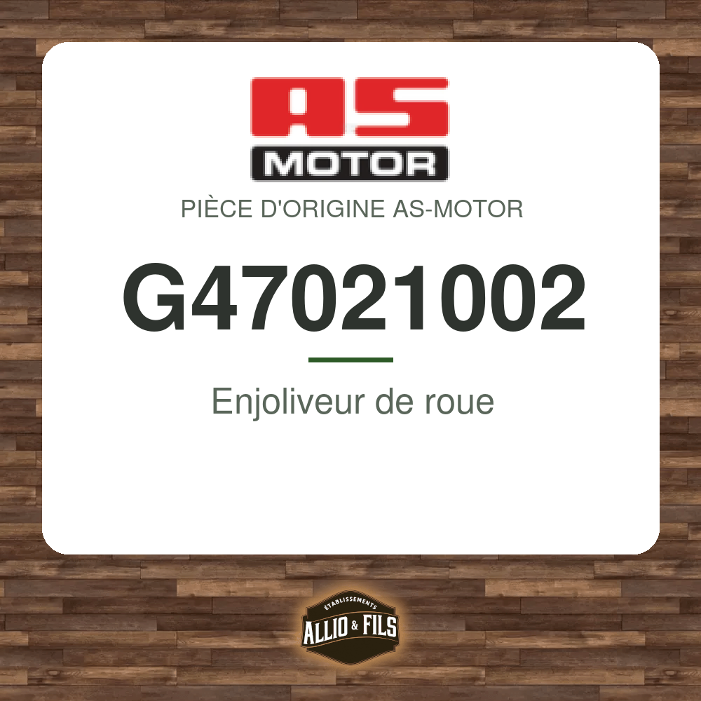 Enjoliveur de roue - AS-Motor G47021002
