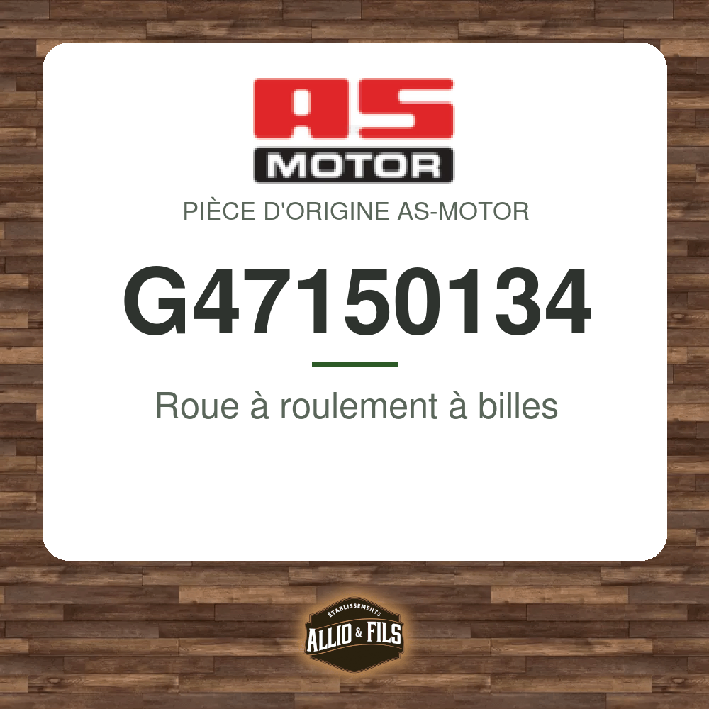 Roue à roulement à billes - AS-Motor G47150134