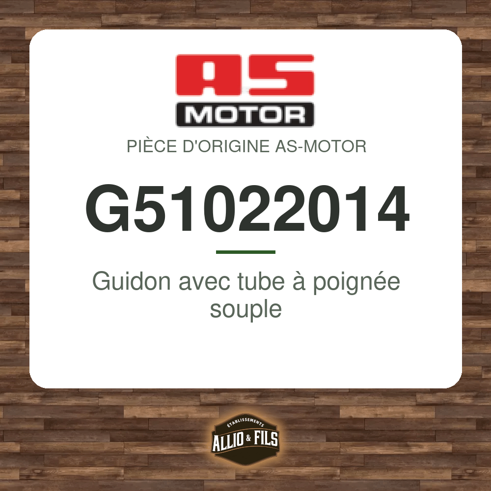 Guidon avec tube à poignée souple - AS-Motor G51022014