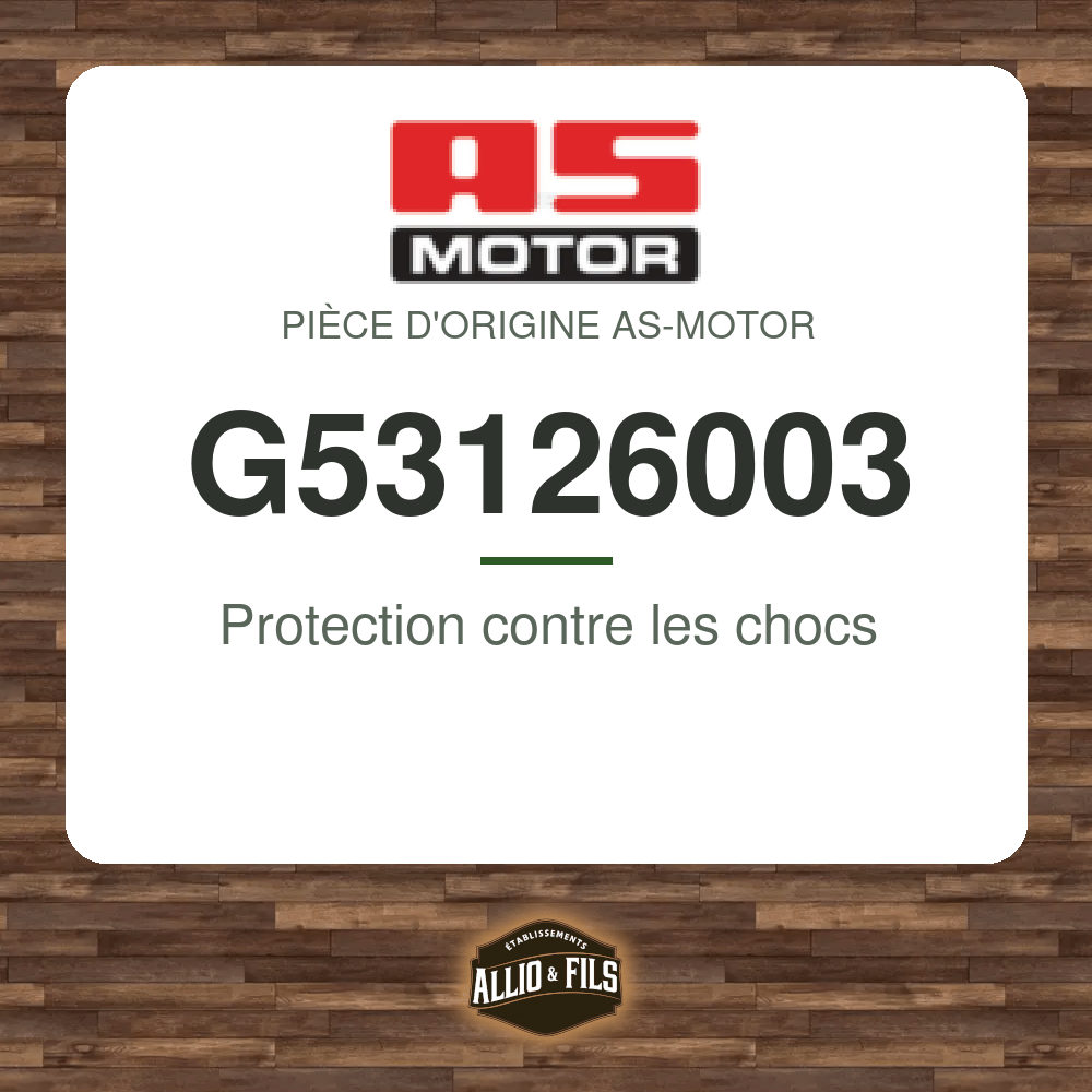 Protection contre les chocs - AS-Motor G53126003
