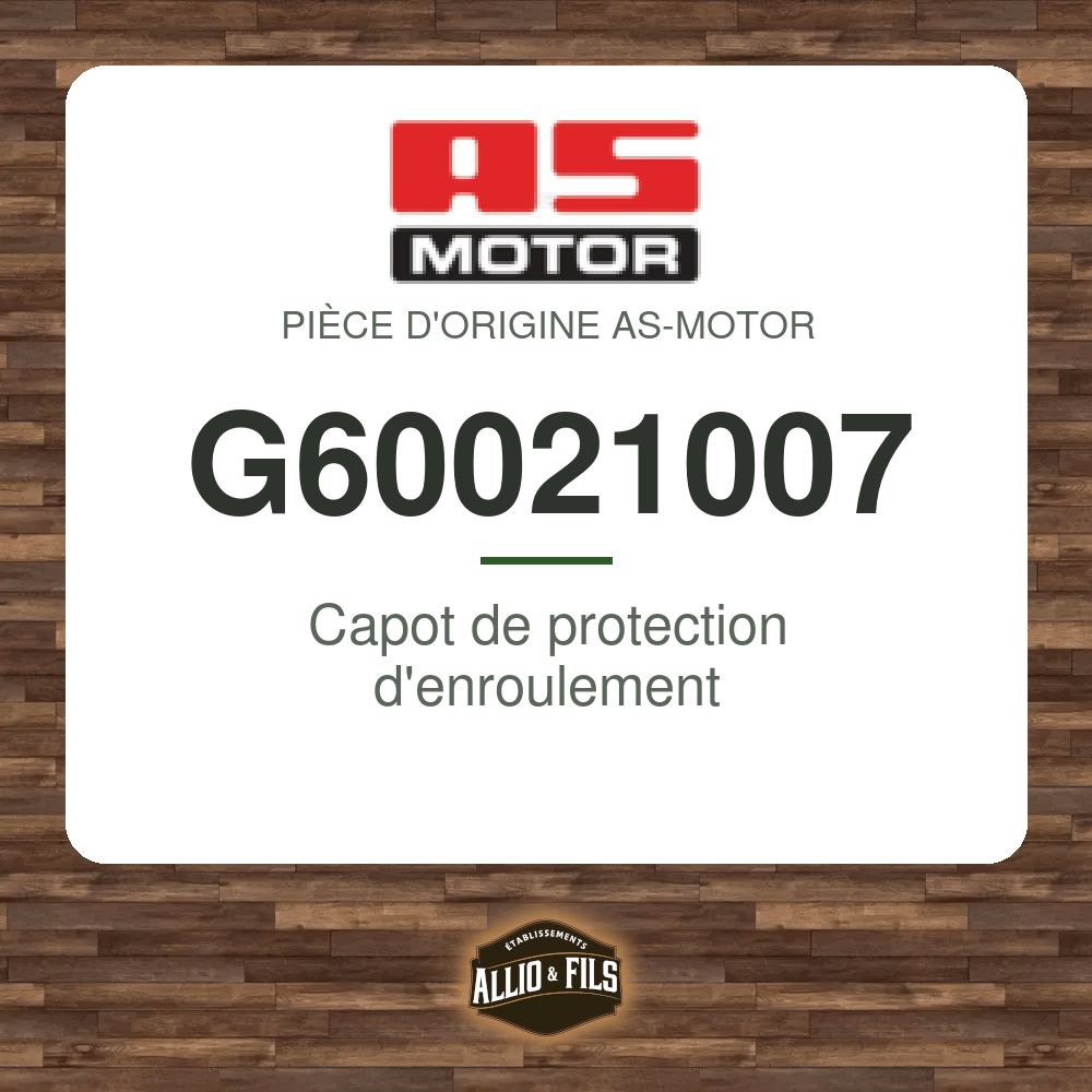 Capot de protection d'enroulement - AS-Motor G60021007