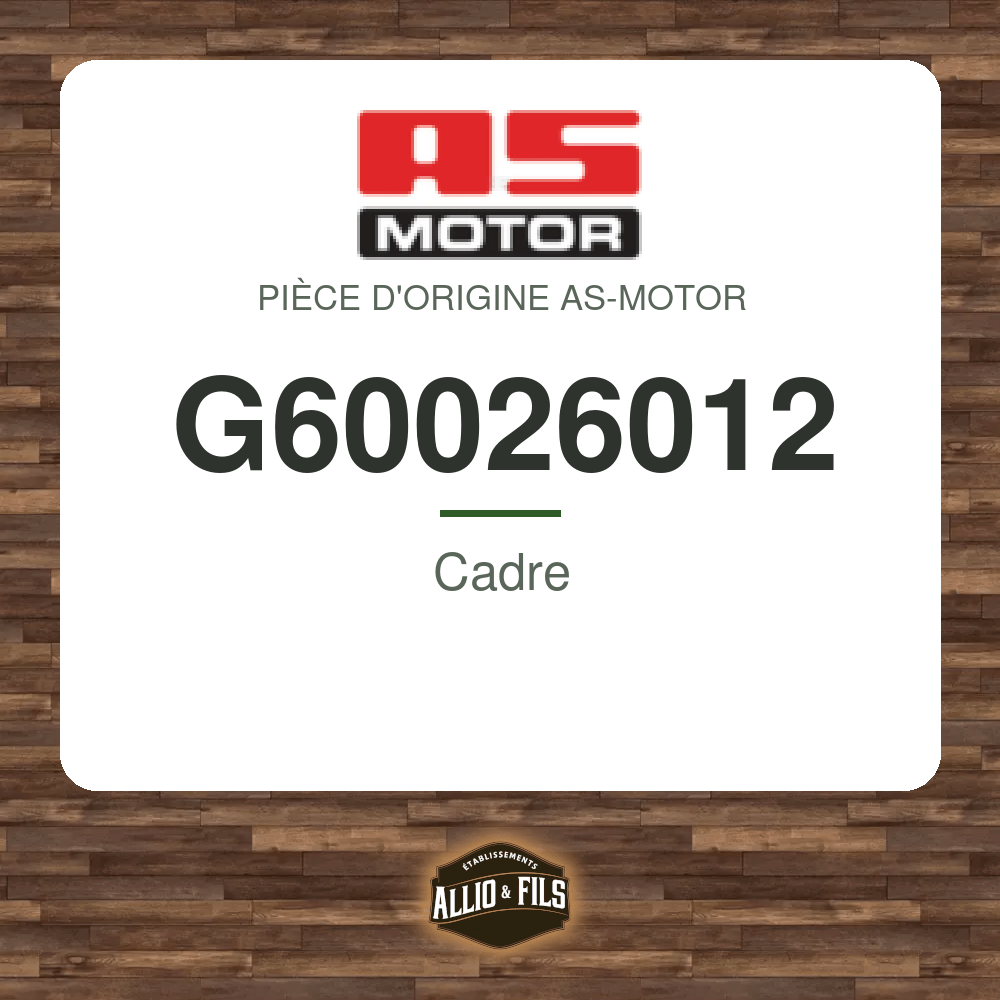 Cadre - AS-Motor G60026012