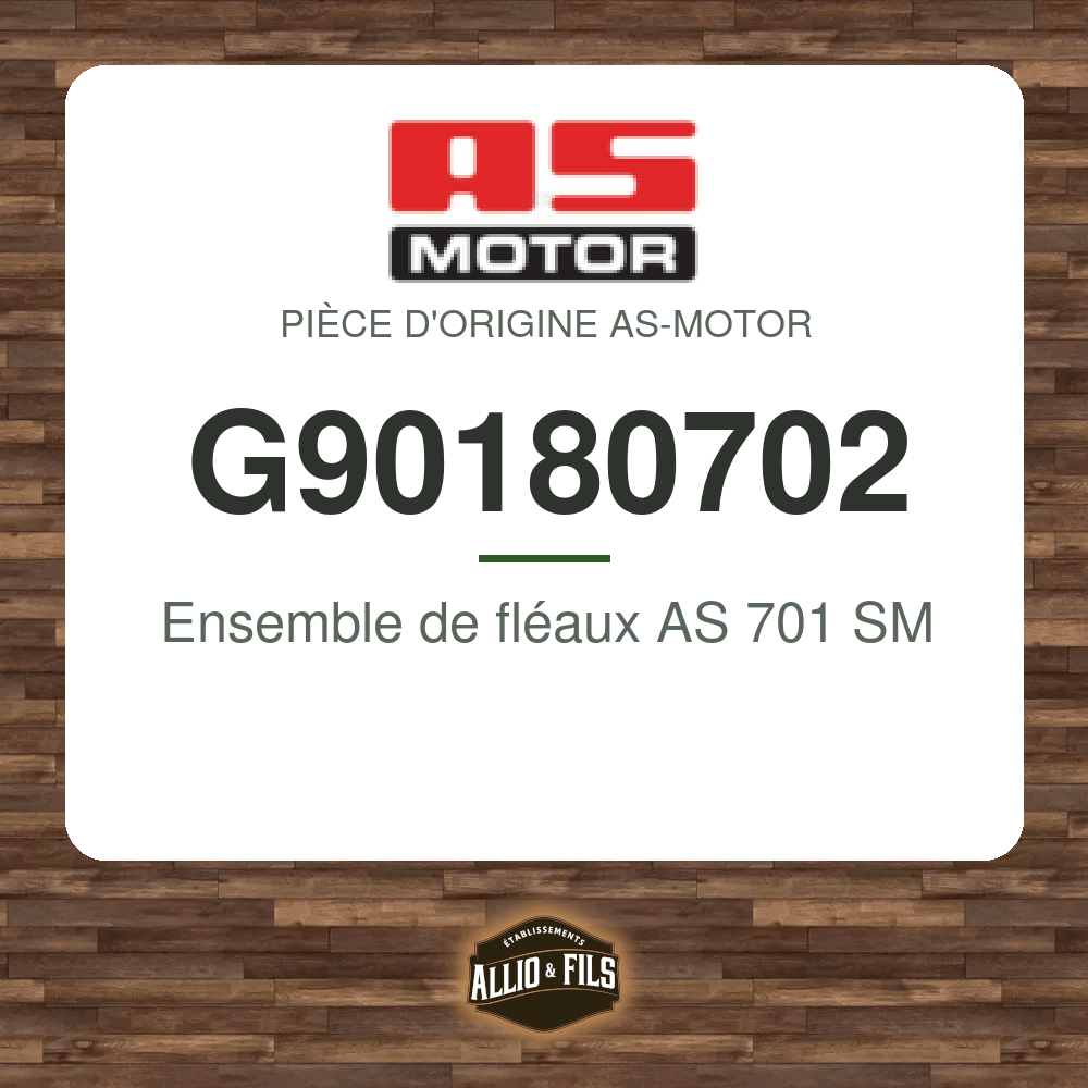 Ensemble de fléaux AS 701 SM - AS-Motor G90180702