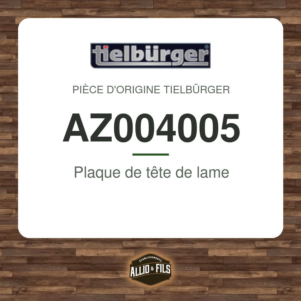 Plaque de tête de lame - Tielbürger AZ004005