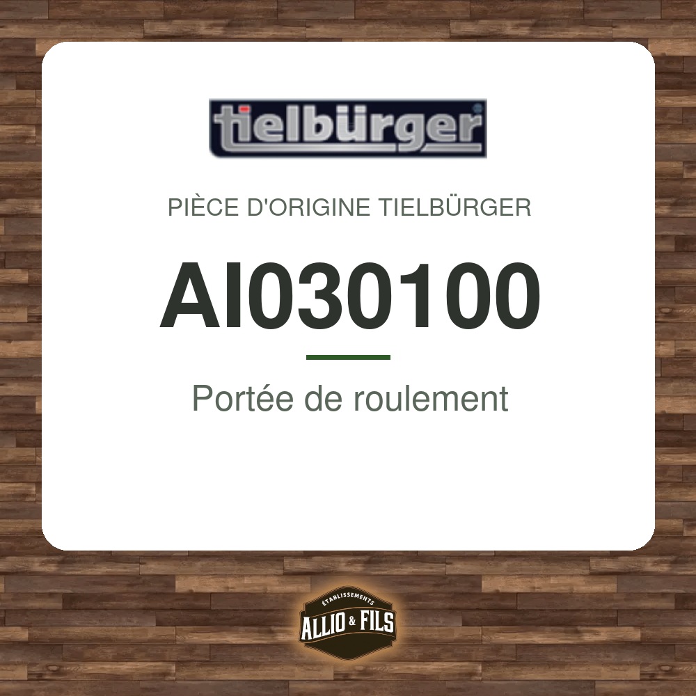 Portée de roulement - Tielbürger AI030100