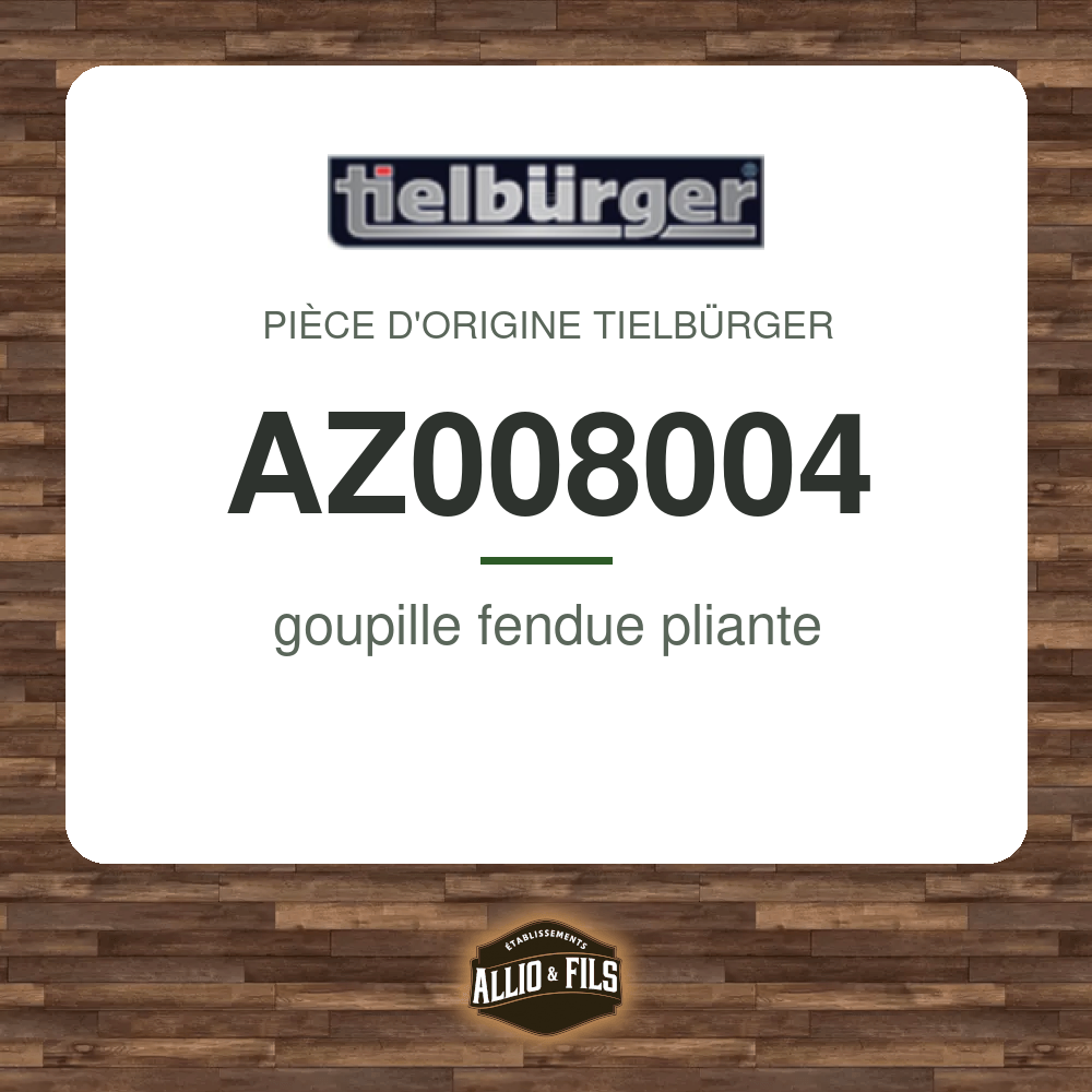 goupille fendue pliante - Tielbürger AZ008004