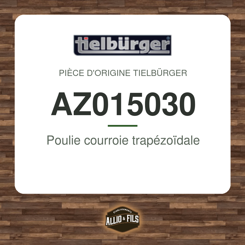 Poulie courroie trapézoïdale - Tielbürger AZ015030