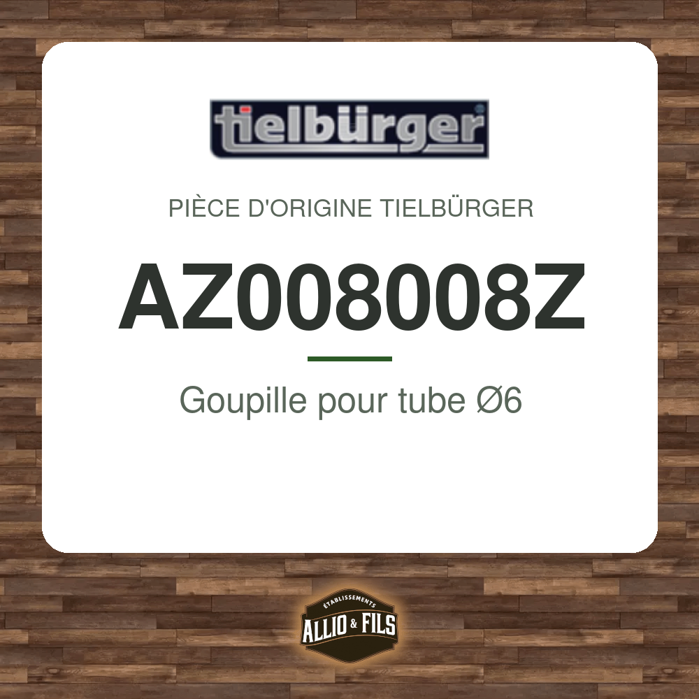 Goupille pour tube Ø6 - Tielbürger AZ008008Z