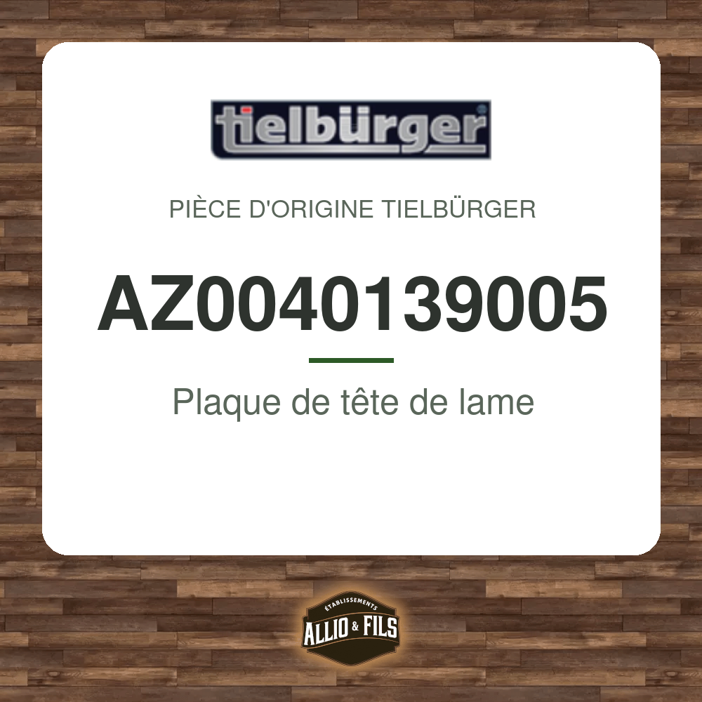 Plaque de tête de lame - Tielbürger AZ0040139005