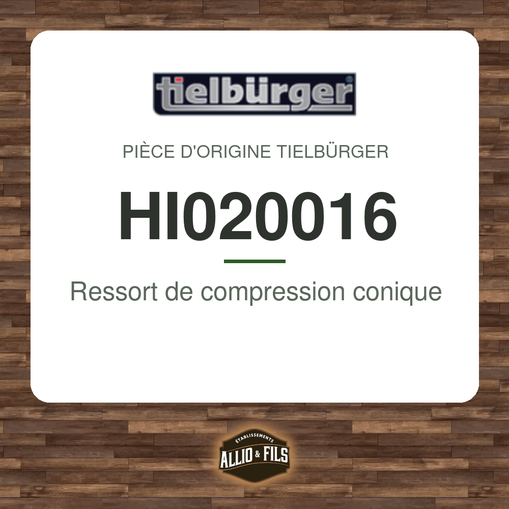 Ressort de compression conique - Tielbürger HI020016