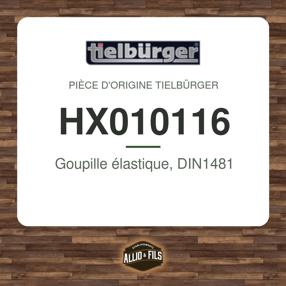 Goupille élastique, DIN1481 - Tielbürger HX010116
