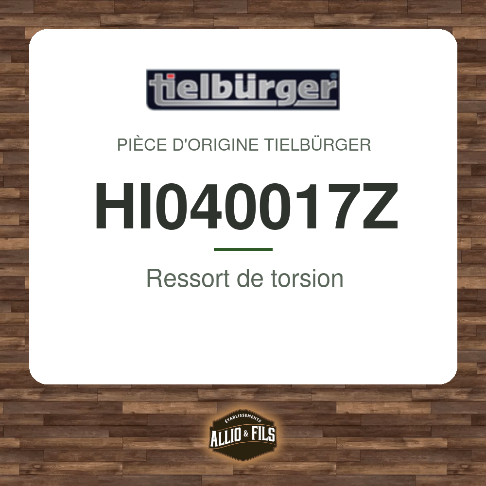 Ressort de torsion - Tielbürger HI040017Z