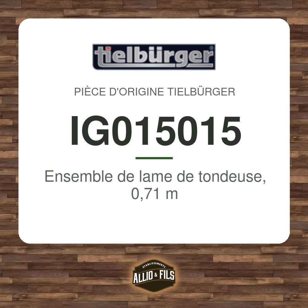 Ensemble de lame de tondeuse, 0,71 m - Tielbürger IG015015