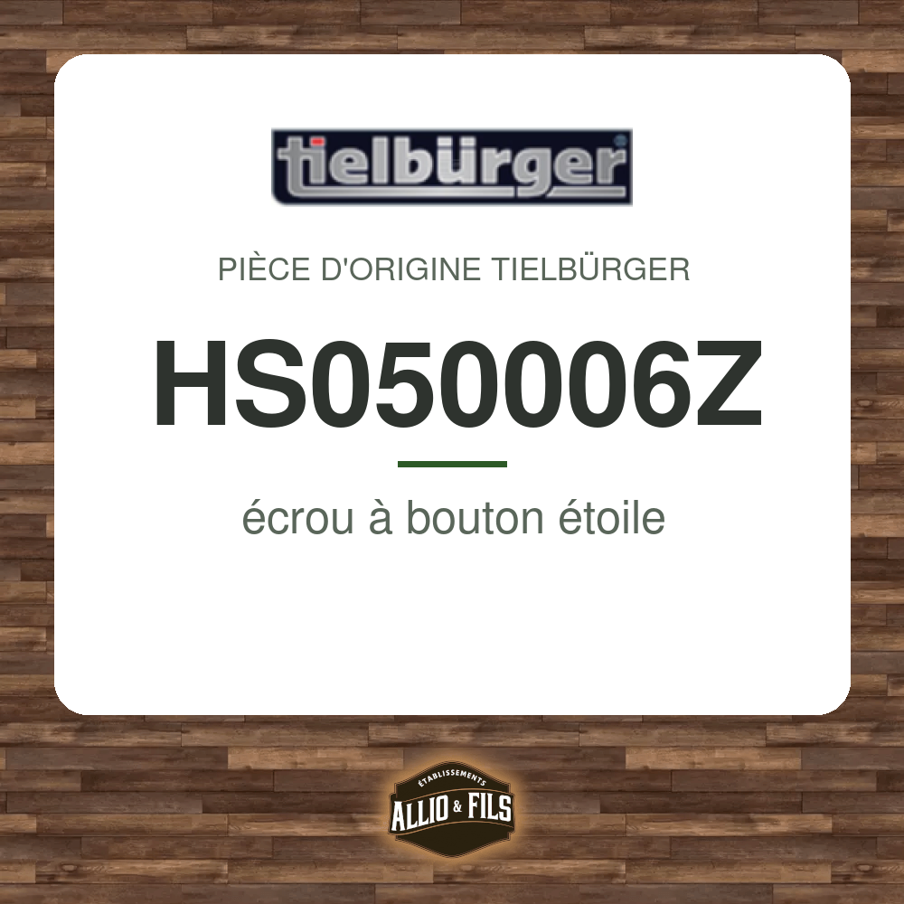 écrou à bouton étoile - Tielbürger HS050006Z