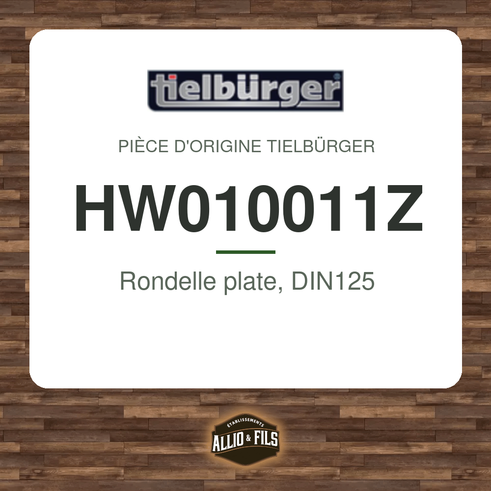 Rondelle plate, DIN125 - Tielbürger HW010011Z