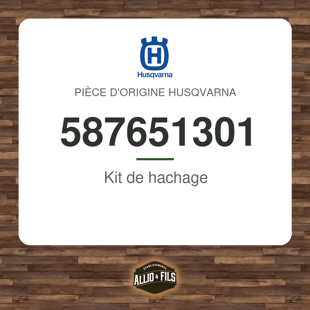 Kit de hachage - Husqvarna 587651301