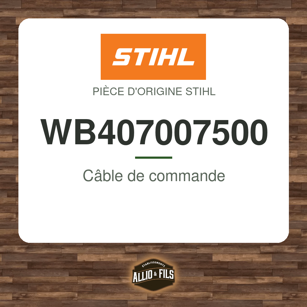 Câble de commande - Stihl WB407007500