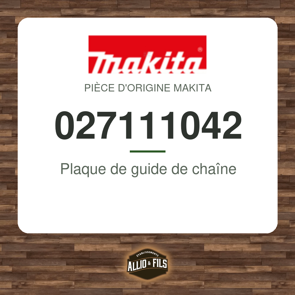 Plaque de guide de chaîne - Makita 027111042