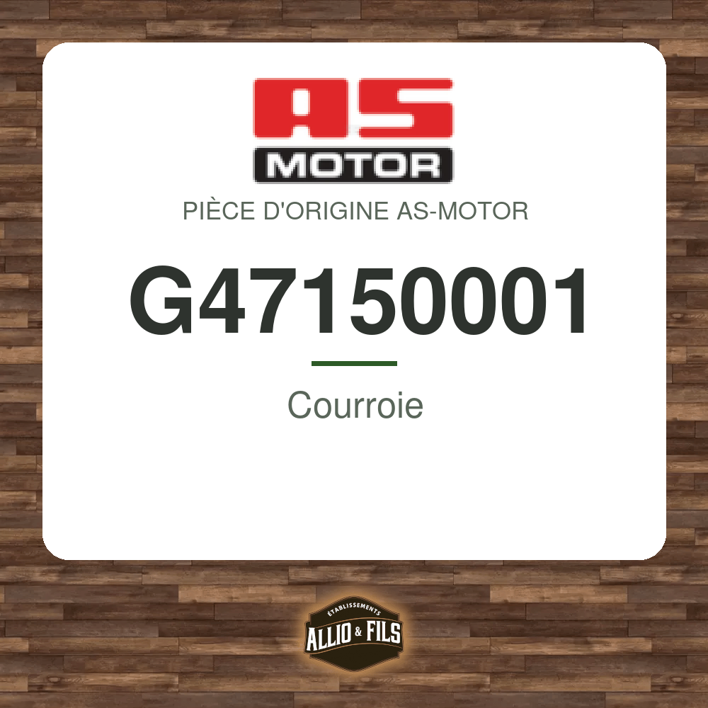 Courroie - AS-Motor G47150001