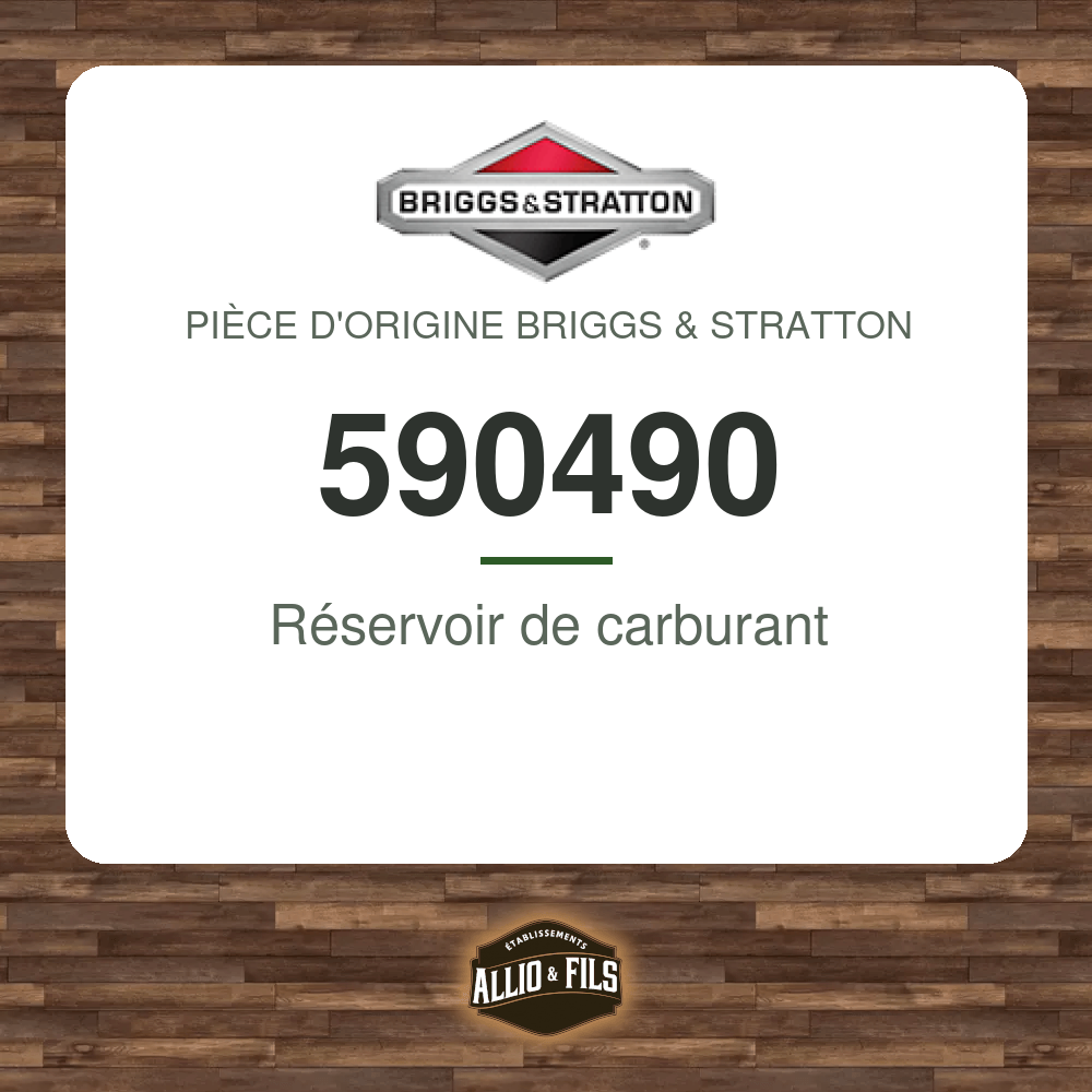 Réservoir de carburant - Briggs & Stratton 590490