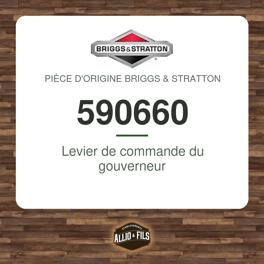 Levier de commande du gouverneur - Briggs & Stratton 590660