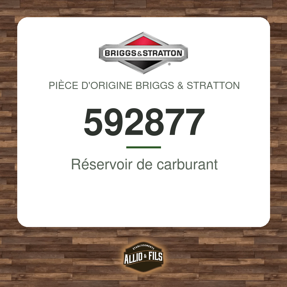 Réservoir de carburant - Briggs & Stratton 592877