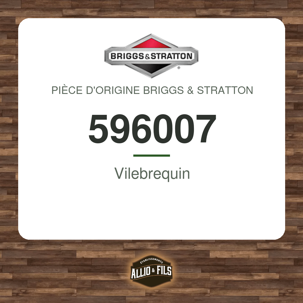 Vilebrequin - Briggs & Stratton 596007