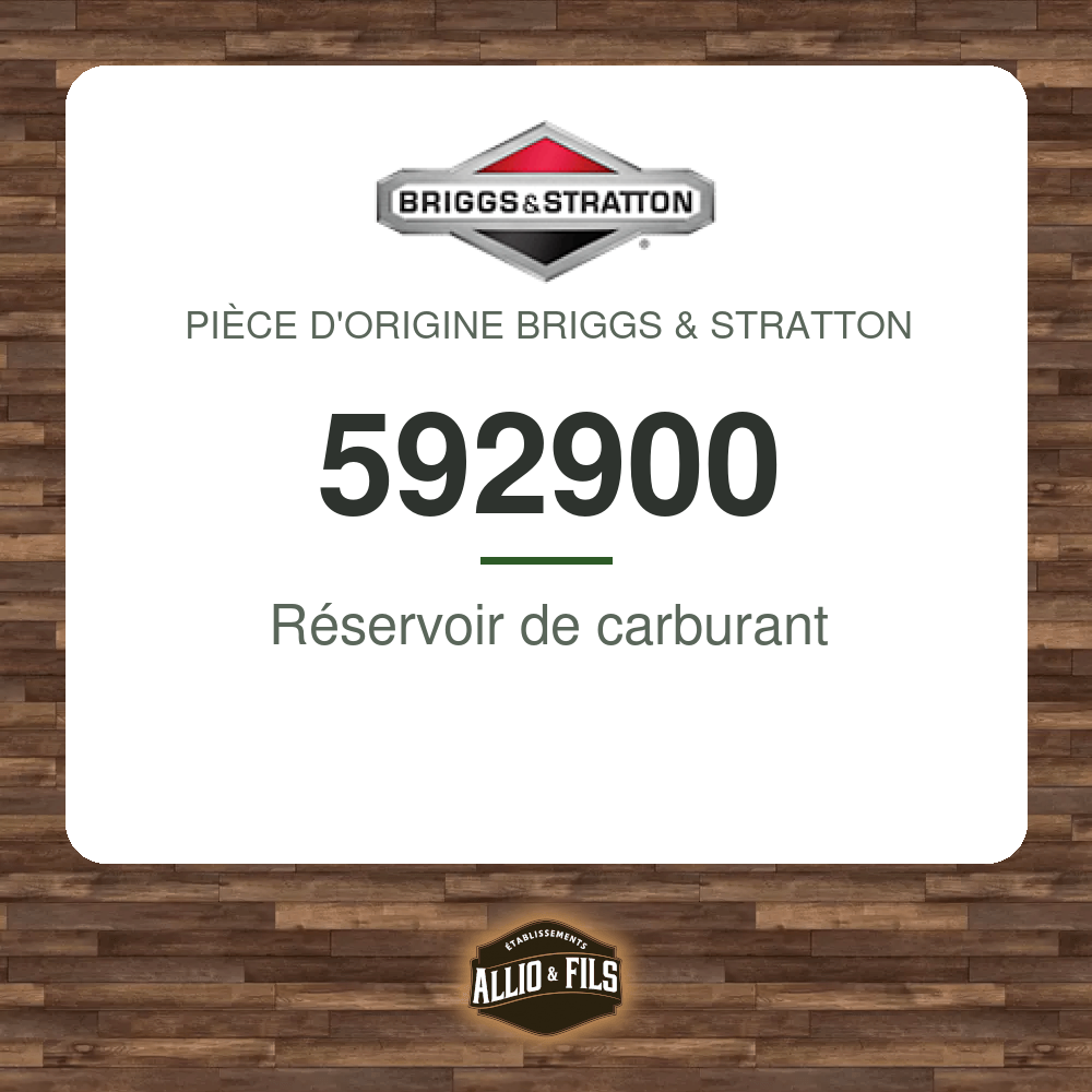 Réservoir de carburant - Briggs & Stratton 592900