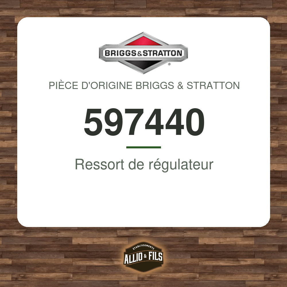 Ressort de régulateur - Briggs & Stratton 597440