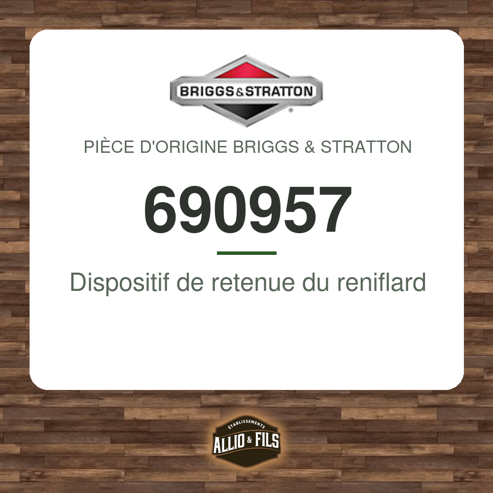 Dispositif de retenue du reniflard - Briggs & Stratton 690957