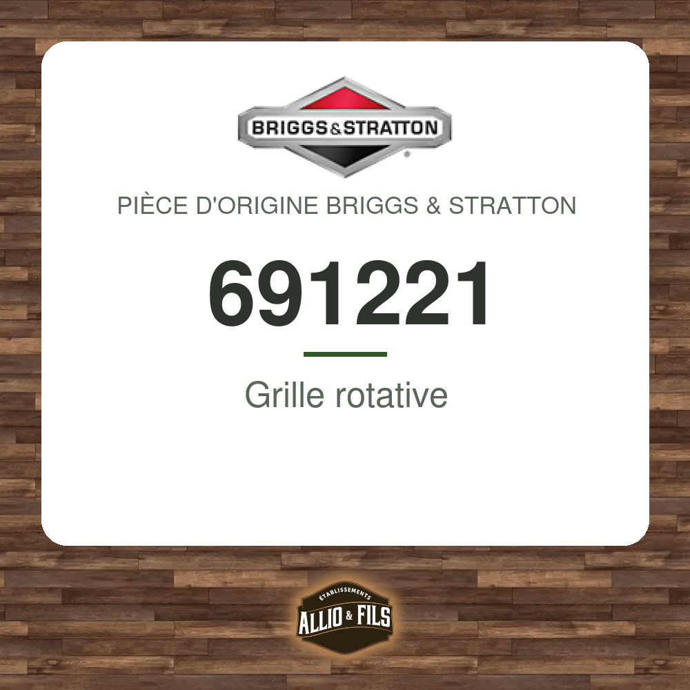 Grille rotative - Briggs & Stratton 691221
