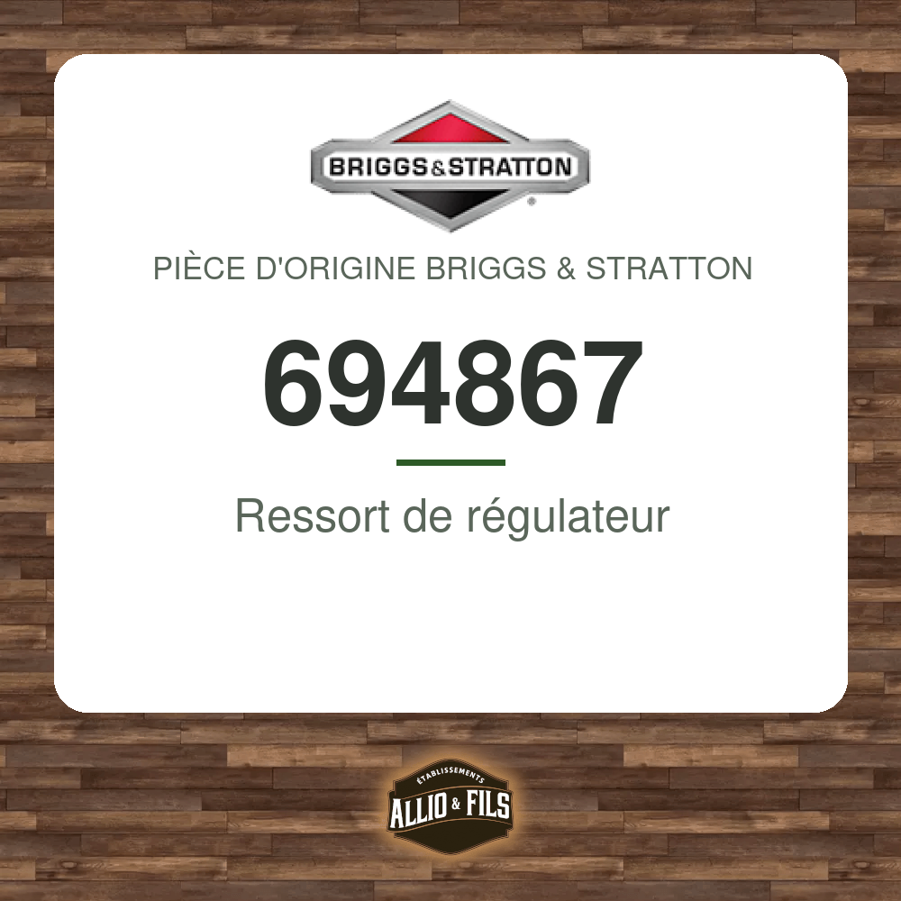 Ressort de régulateur - Briggs & Stratton 694867