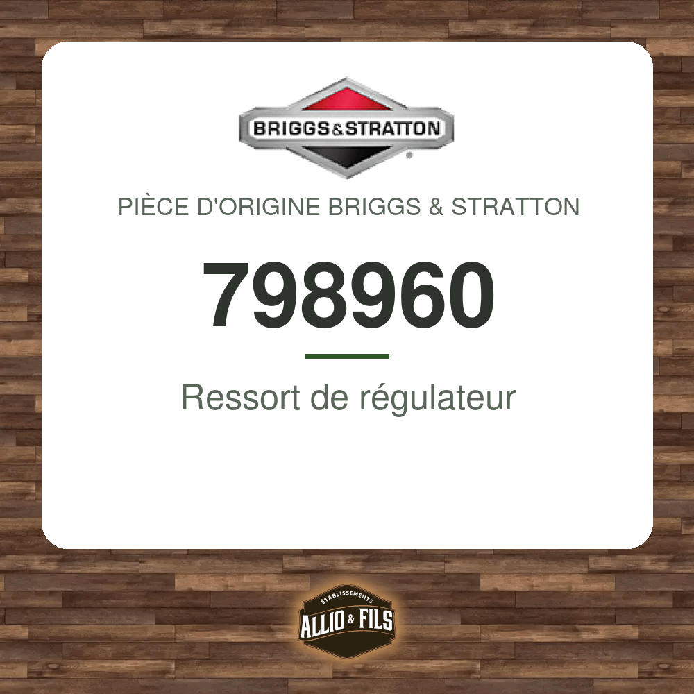 Ressort de régulateur - Briggs & Stratton 798960