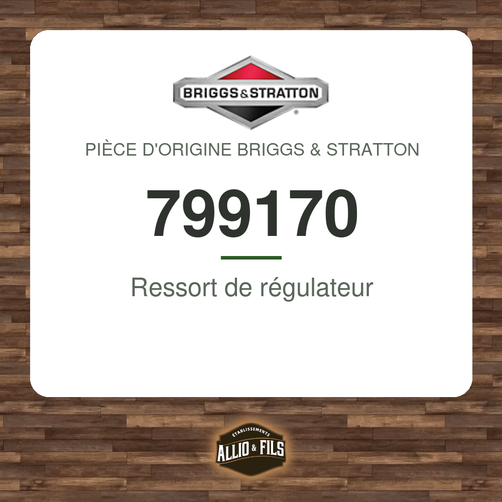 Ressort de régulateur - Briggs & Stratton 799170