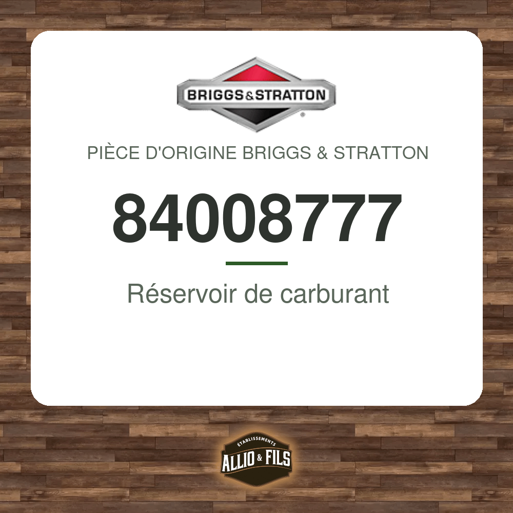 Réservoir de carburant - Briggs & Stratton 84008777
